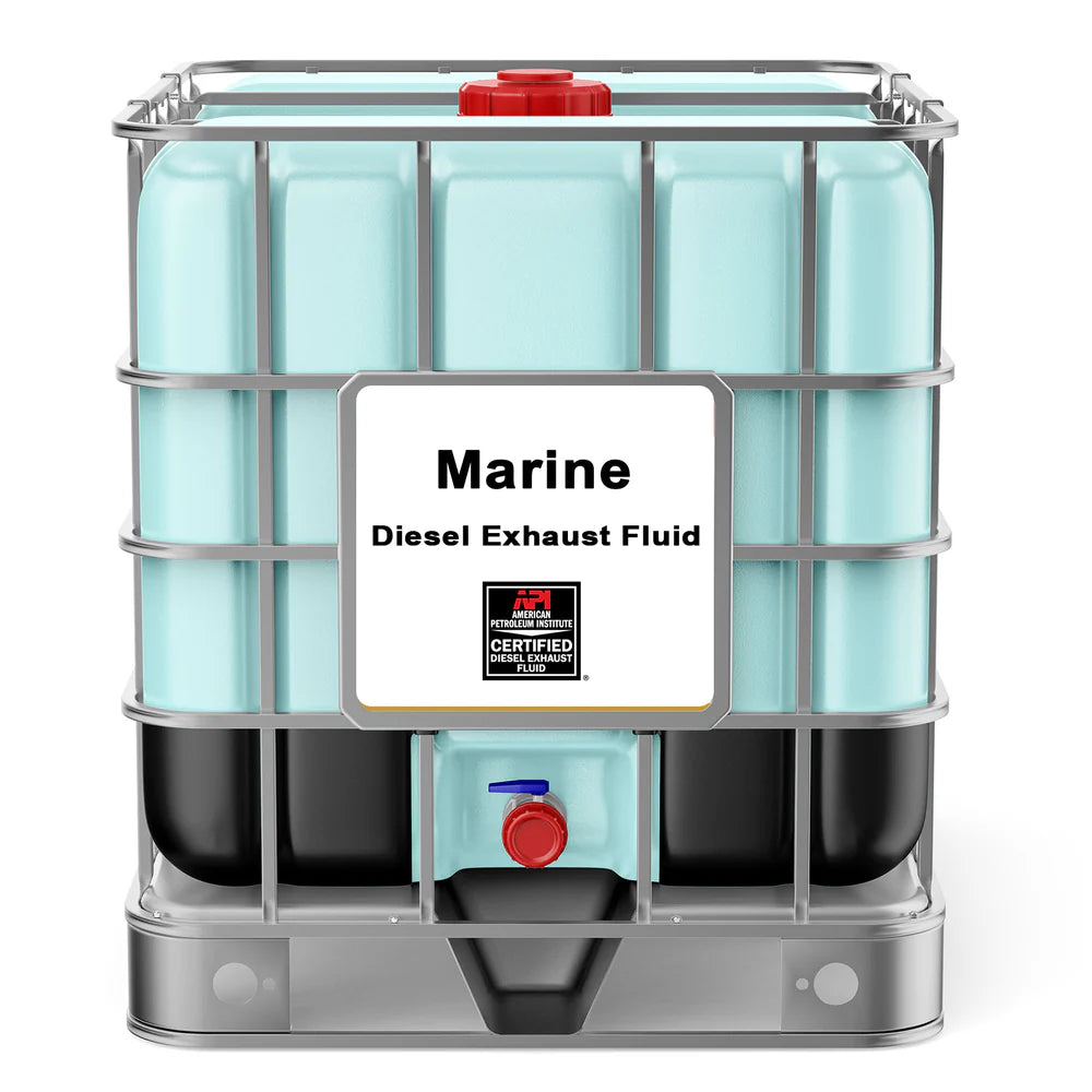 Front image of DEF Marine Urea Solution 40% Diesel Exhaust Fluid IBC tote of 1000 L.