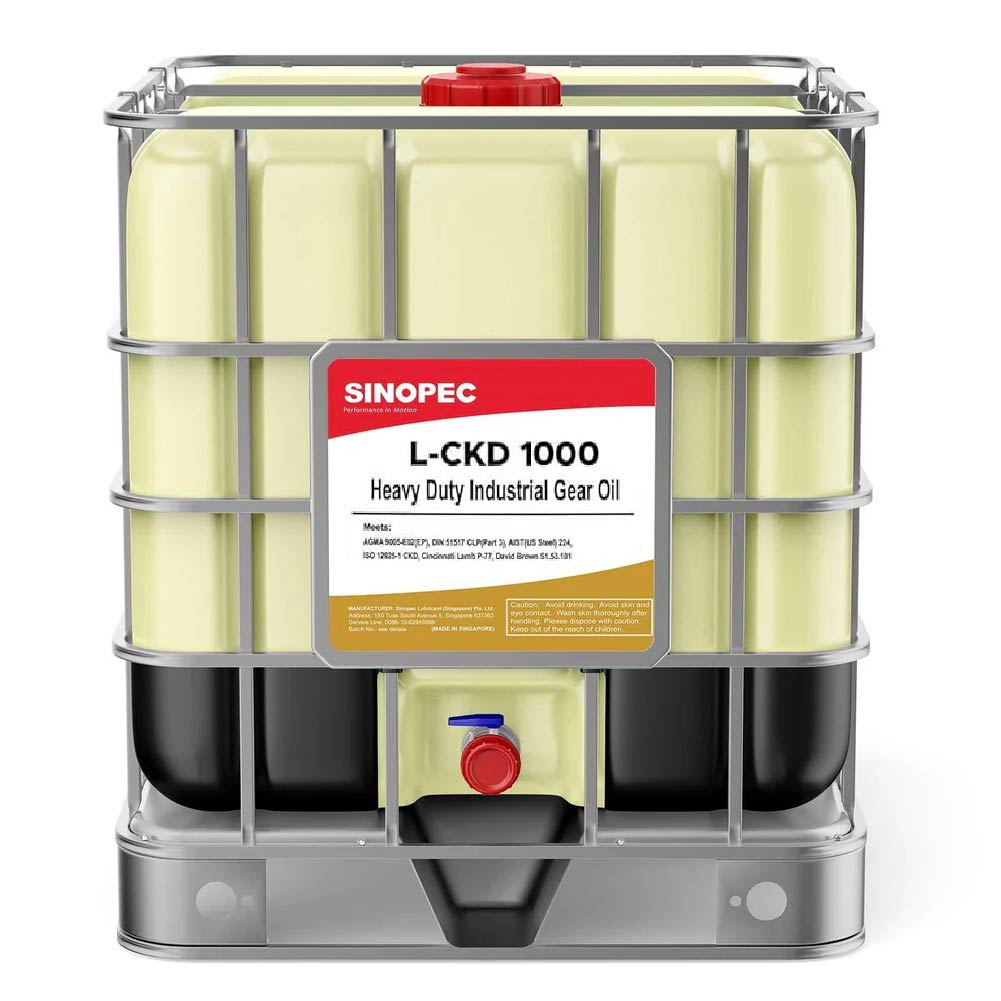 Front image of Sinopec L-CKD 1000 IBC tote of 1000L.