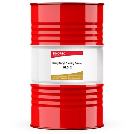 Front image of Sinopec Moly 5 EP2 Grease Heavy Duty LC Mining Grease NGLI2 drum of 180kg.